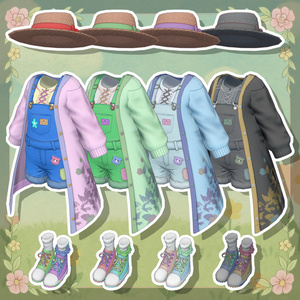 女性アバター向け衣装『CozyLayerOveralls』 - By 努武衛門 / CP42 缩略图 4
