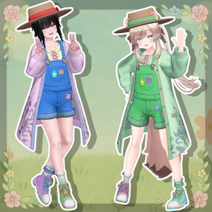 女性アバター向け衣装『CozyLayerOveralls』 - By 努武衛門 / CP42 缩略图 6