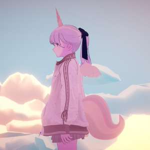 【オリジナル3Dモデル】ユニコーン3点セット(角 / 羽 / しっぽ ) VRChat想定【MA対応】 缩略图 4