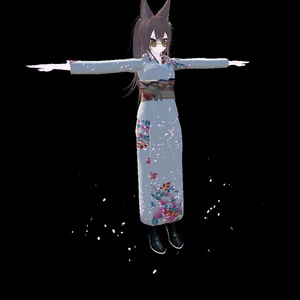 quest用アバターの足元で桜が舞うパーティクル