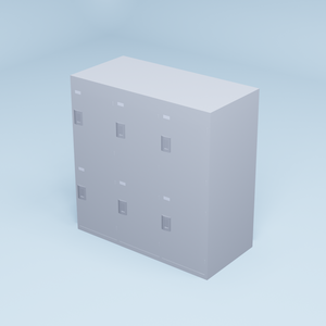 [3DCG]ロッカー2段×3列