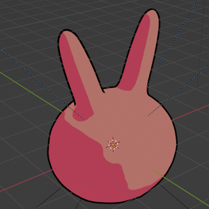 【Blenderワークデータ】アニメ調のうさぎ