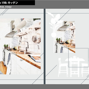 背幅別同人誌表紙テンプレート素材【Design:198】