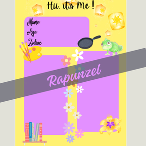 About Me Templates (Rapunzel inspired)