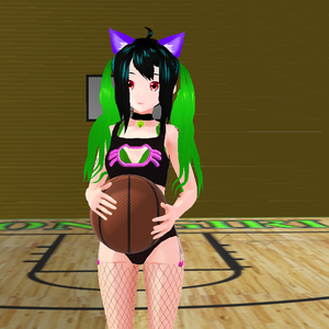 simple basketball court for xr animator and vrmposing desktop vroid studio