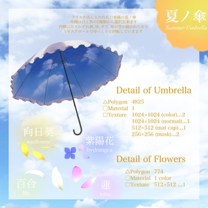 花びらの雨が降る傘・花雨折々(かうおりおり)【エフェクト付き傘モデル】 缩略图 5