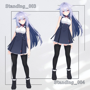 【アバター用モーション＆ポーズ】写真撮影に最適なアニメーション集”Standing” 【VRC/改変/ゲーム向け】 缩略图 3