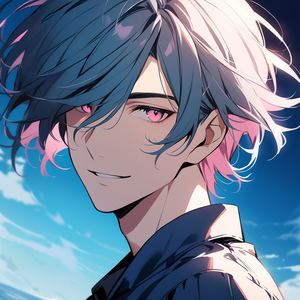 【アイコン素材セット】青髪男性