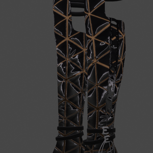 Thigh high belted stilettos 