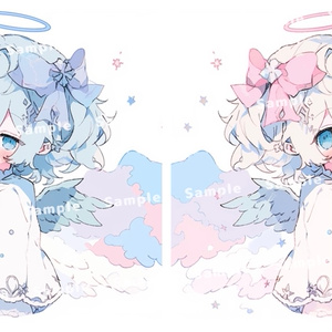 ペアアイコン(ペア画)-ふたごの天使ちゃん
