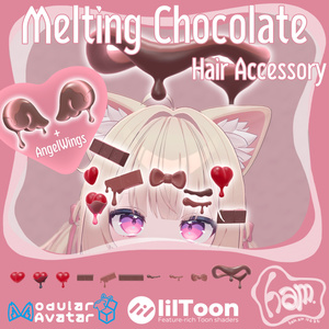 Melting Chocolate Hair Accessory [Accessory] [VRC Assumption, MA compliant] Melting Chocolate Hair Accessory [Accessory
