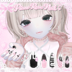 【12Avatars】 Piano Rose Nail 🎹