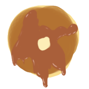 投げつけるパンケーキ