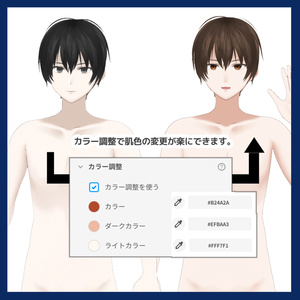 【VRoid正式版】VRoidさわやかお肌 skin/body/Mouth texture