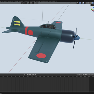 ゼロ戦の3DCGモデル