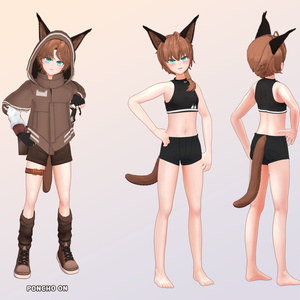 【3Dモデル】『砂猫-るい』 - Rooi [2.0] 缩略图 3