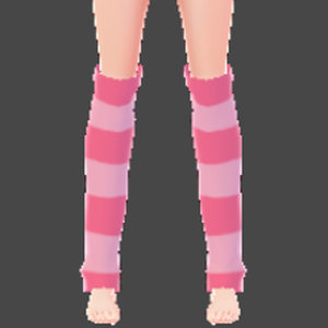 Matching Pink Stripe Arm and Leg Warmers, vroid clothing preset