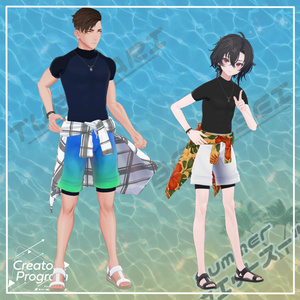 男性アバター向け衣装『Summer ウエットスーツ』 - By 立下あわ / CP5 缩略图 4