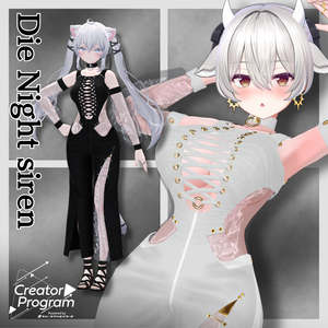女性アバター向け衣装『Die Night_siren 』 - By とかげはうす / CP32