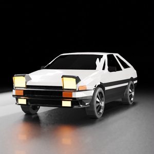 AE86　ローポリモデル　FBX