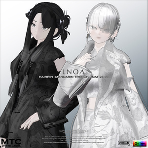 MANDARIN TRENCH-COAT 26-03【3アバター対応・VRChat想定】LNOA WHITE LABEL 26 COLLECTION