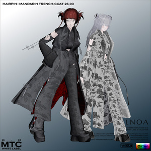 MANDARIN TRENCH-COAT 26-03【3アバター対応・VRChat想定】LNOA WHITE LABEL 26 COLLECTION 缩略图 12