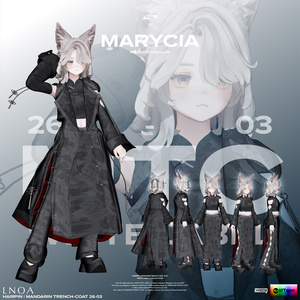 MANDARIN TRENCH-COAT 26-03【3アバター対応・VRChat想定】LNOA WHITE LABEL 26 COLLECTION 缩略图 9
