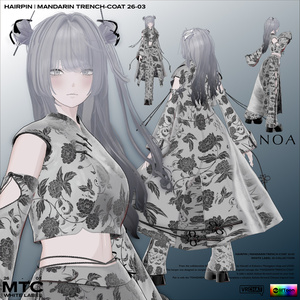 MANDARIN TRENCH-COAT 26-03【3アバター対応・VRChat想定】LNOA WHITE LABEL 26 COLLECTION 缩略图 11