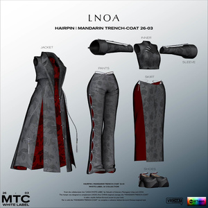 MANDARIN TRENCH-COAT 26-03【3アバター対応・VRChat想定】LNOA WHITE LABEL 26 COLLECTION 缩略图 5