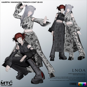 MANDARIN TRENCH-COAT 26-03【3アバター対応・VRChat想定】LNOA WHITE LABEL 26 COLLECTION 缩略图 21