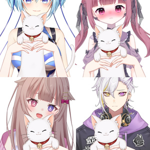 【Vtuber素材】のびのびねこの素材 −高画質＋商用利用権-