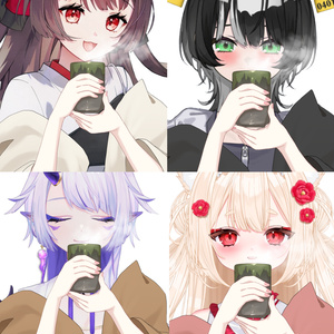 【Vtuber素材】お茶を飲もうとする素材 −高画質＋商用利用権−