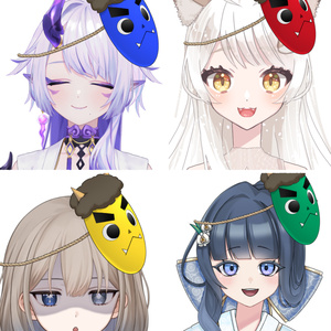 【Vtuber素材】鬼のお面をつける素材 −高画質＋商用利用権−