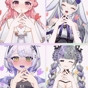 【Vtuber素材】ハートを散らす素材【高画質＋商用利用権】