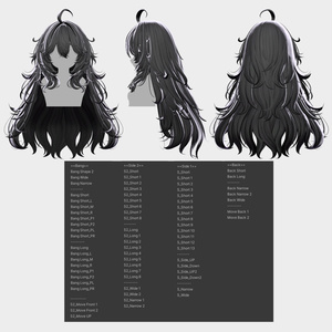 【20アバター対応 VRC Hair】 ボサボサロングヘア 缩略图 14