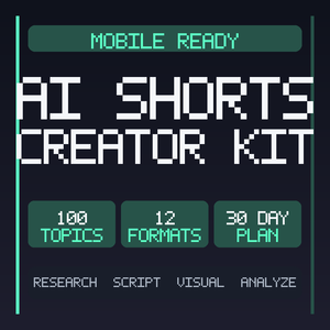 量産に見せないAI雑学Shorts制作キット｜100企画・台本・映像・分析テンプレ