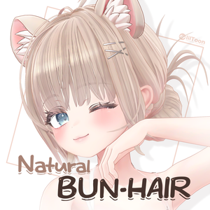 Natural BUN HAIR v1🦡【6アバター対応】