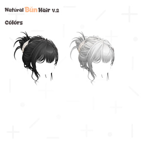 Natural Bun Hair [v2]🦡【10アバター対応】 缩略图 18