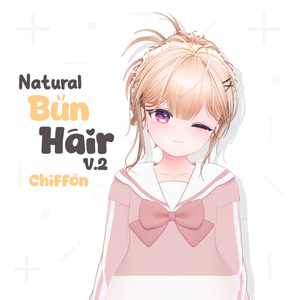 Natural Bun Hair [v2]🦡【10アバター対応】 缩略图 10