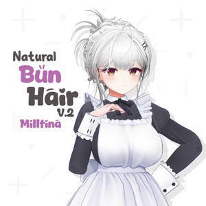 Natural Bun Hair [v2]🦡【10アバター対応】 缩略图 3