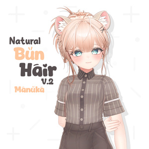 Natural Bun Hair [v2]🦡【10アバター対応】 缩略图 6