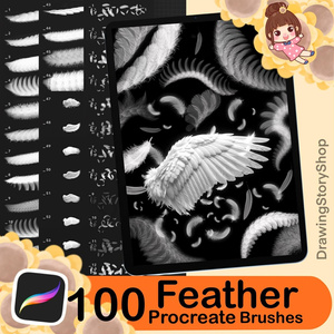 100 Procreate Feather ...