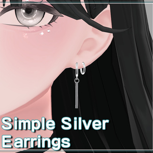 🎁[Free]Simple Silver Earrings[Shinra&Manuka]🎁