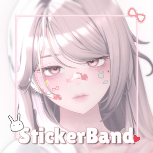 【7アバター対応】 Face StickerBand 🐇