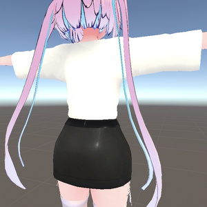 クラゲTシャツ&レザースカート 缩略图 3