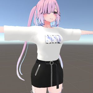 クラゲTシャツ&レザースカート 缩略图 2