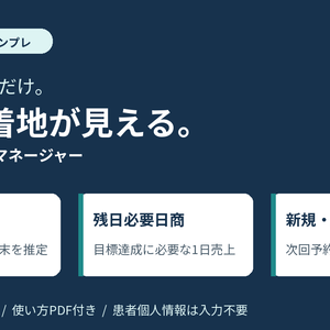 【Excel】整骨院・接骨院 KPI管理テンプレート｜売上着地・次回予約率・広告CPAを自動集計