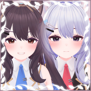 【無料】【2アバター対応】ふんわりハートアイテクスチャ 缩略图 4