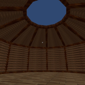 Unityで作ったログハウスっぽい建物