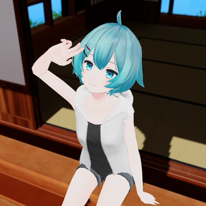 【3Dモデル】夏色袖なしパーカー 薄荷素体.ver【VRChat向け】 缩略图 5